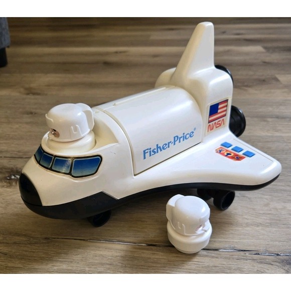 Vintage 1993 Fisher Price Little People NASA Space Shuttle, Rover and Astronauts - Picture 1 of 7